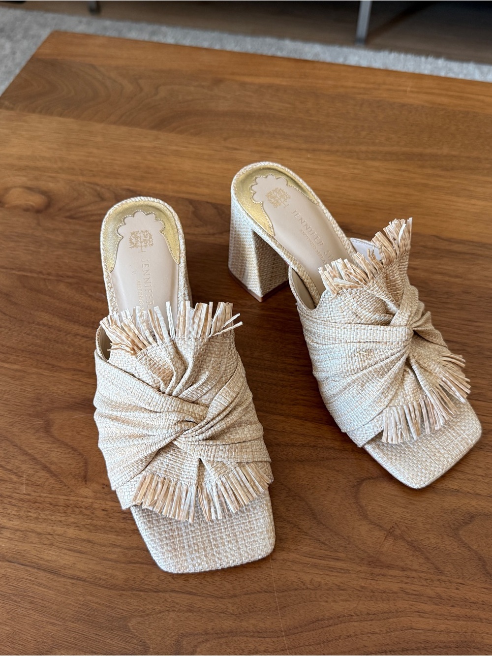 Antonio Melani x Jennifer Sumko Palmetto Raffia Women Open Toe Mules Sandals 8